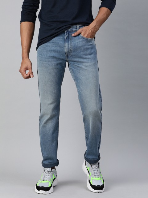 

Levis Men Blue 512 Slim Tapered Fit Mid-Rise Clean Look Sustainable Jeans