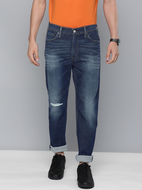 

Levis Men Blue 513 Straight Fit Mid-Rise Slash Knee Stretchable Jeans