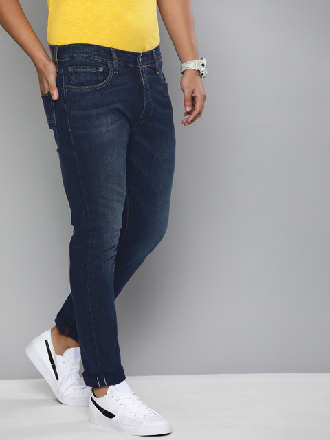

Levis Men Blue Mid-Rise Slim Tapered Fit Clean Look Jeans