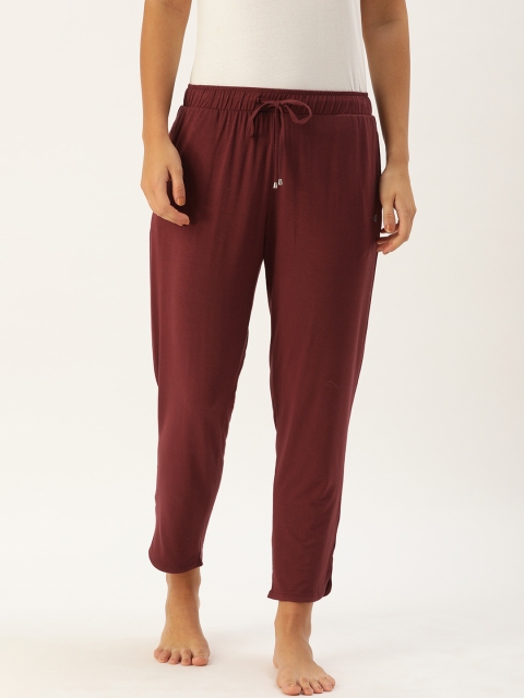 

Enamor Women Burgundy Relaxed Fit Shop in Pyjama Lounge Pants