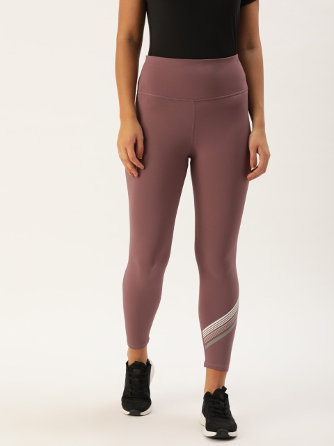 

Enamor Women Athleisure Mauve Solid Hugged Fit Gym Training Legging