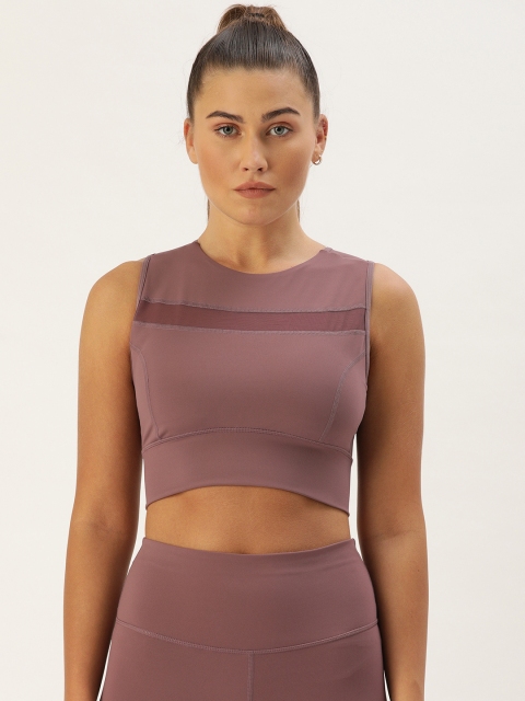 

Enamor Mauve Solid Non-Wired Removable Padding Dry Fit Training Bra EEATOE121MPRL