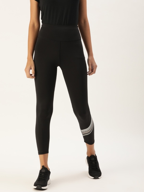 

Enamor Plus Size Women Athleisure Black Solid Hugged Fit Gym Training Legging