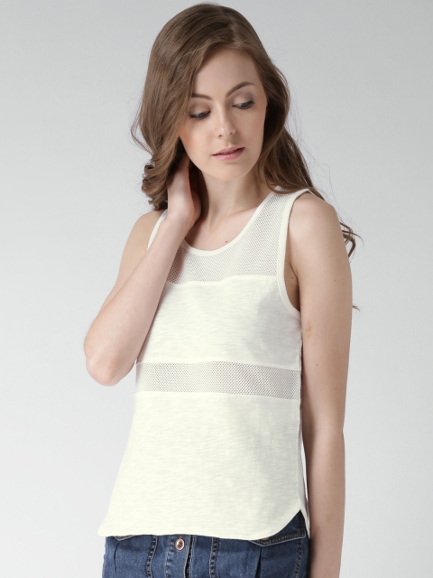 

FOREVER 21 White Top with Perforations