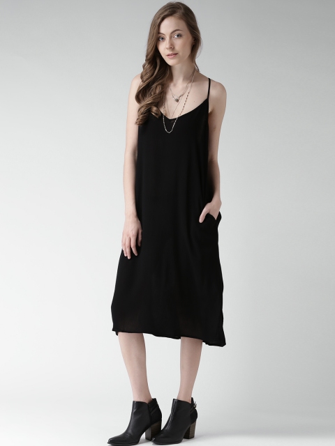 

FOREVER 21 Black Shift Midi Dress