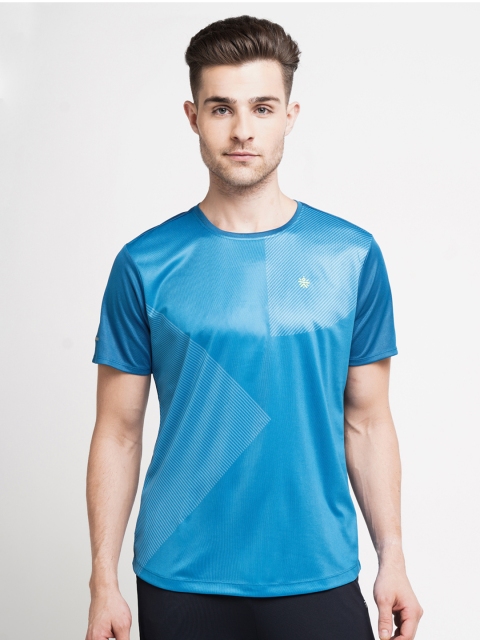 

Cultsport Men Blue Printed Sweat-Wicking Training T-shirt