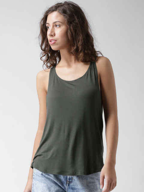 

FOREVER 21 Olive Green Top