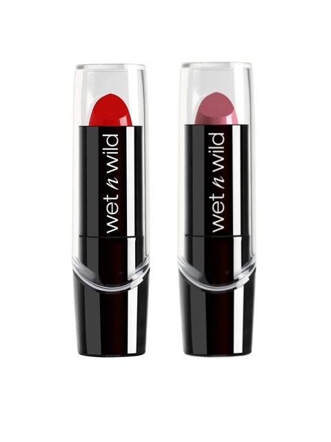 

Wet n Wild Set of 2 Silk Finish Lipsticks Hot Red-E540A & Secret Muse-E560B