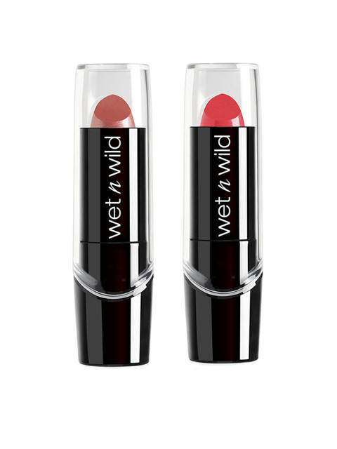 

Wet n Wild Set of 2 Silk Finish Lipsticks, Pink