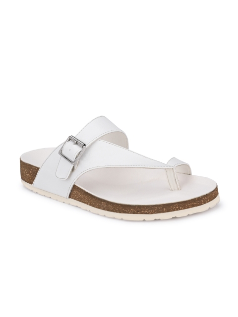 

Rodolfo Darrell Men White Solid Comfort Sandals