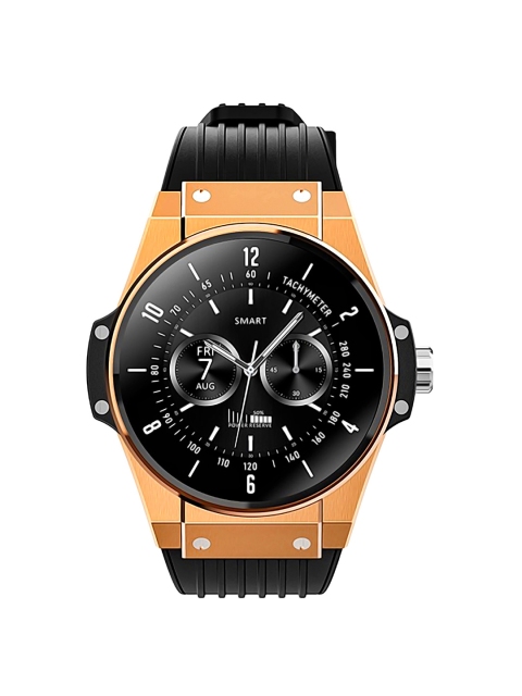 

OPTA Unisex Gold-Toned & Black SB-219 Bluetooth Fitness Watch