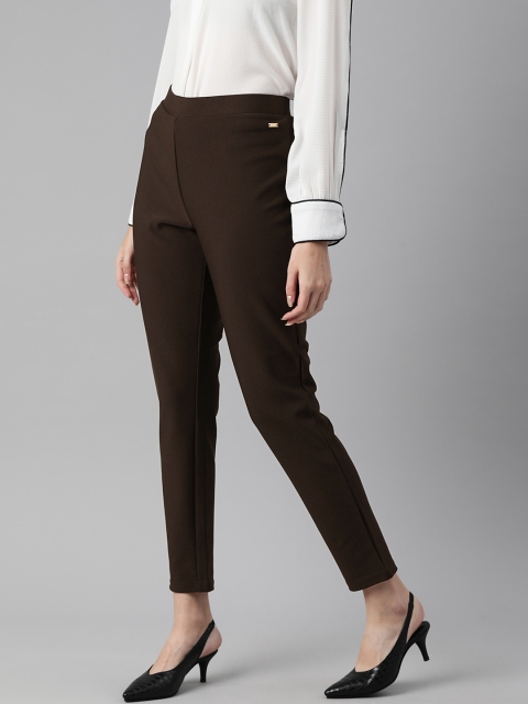 

Park Avenue Women Brown Skinny Fit Solid Jeggings