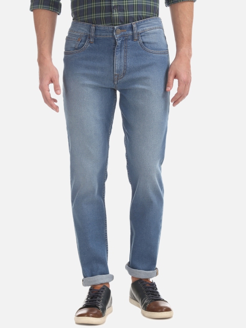 

AD By Arvind Men Blue Slim Fit Mid-Rise Clean Look Stretchable Jeans