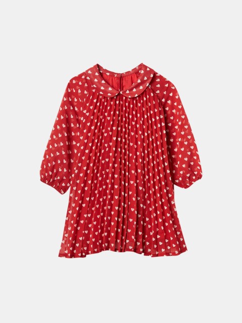 

GAP Girls Red & White Printed A-Line Dress
