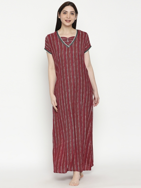 

XIN Red Printed Nightdress