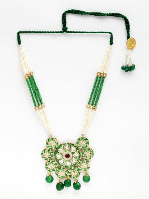 

DUGRISTYLE Green Gold-Plated Handcrafted Necklace