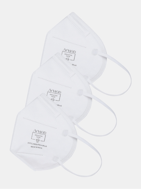 

AD By Arvind Unisex Pack Of 3 White 5-Ply N95 Face Masks