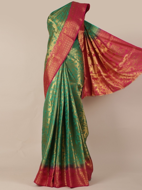 

Pothys Green Woven Design Jute Silk Saree