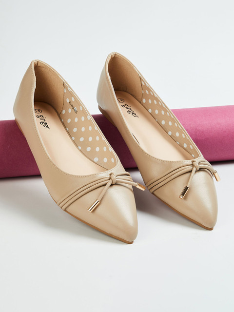 

Ginger by Lifestyle Women Beige Solid Ballerinas
