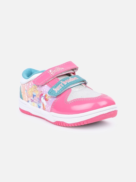 

Kids Ville Girls Pink Barbie Printed Sneakers