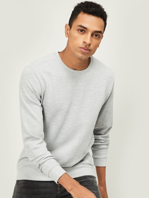 

Forca Men Grey Striped Sweatshirt