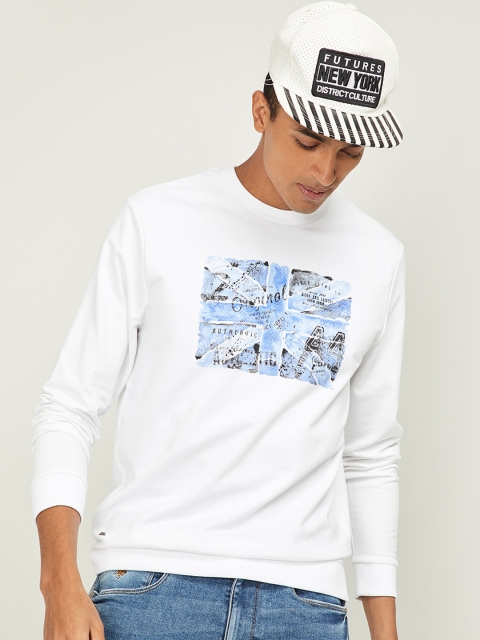 

Forca Men White Printed Slim Fit T-shirt