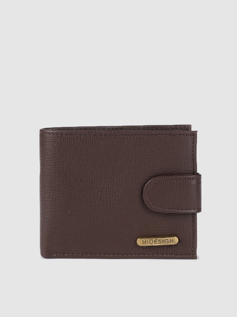 

Hidesign Men Brown Textured Leather Two Fold Wallet