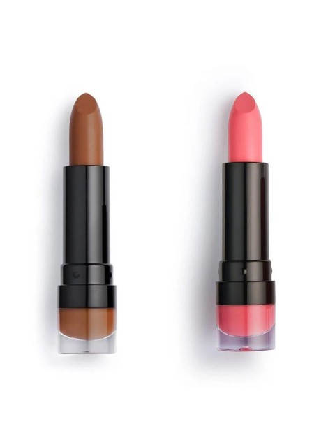 

Makeup Revolution London Set of 2 Matte Lipsticks - Excess 138 & Demeanour 127, Pink