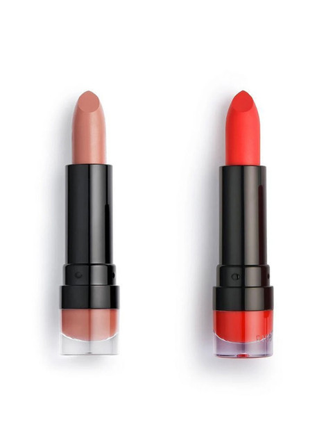

Makeup Revolution London Set of 2 Matte Lipsticks - Destiny 133 & Crush 111, Red