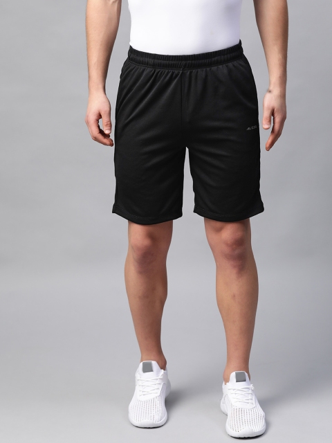 

Alcis Men Black Solid Slim Fit Sports Shorts