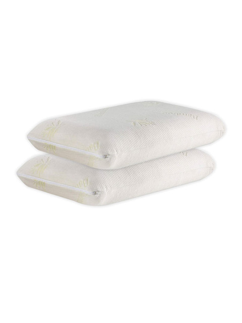 

The White Willow Unisex Set of 2 Green Orthopedic Memory Foam Bed Pillow