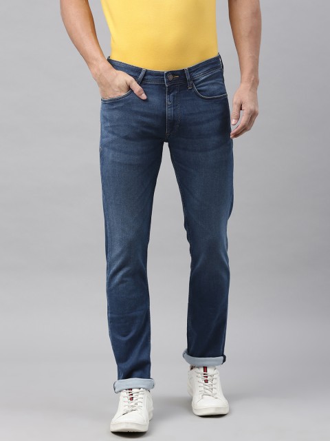 

Louis Philippe Jeans Men Navy Blue Slim Fit Low-Rise Clean Look Stretchable Jeans