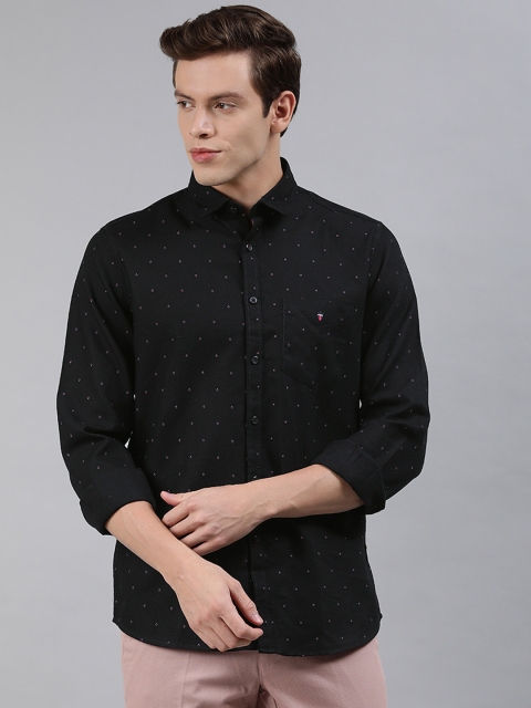 

Louis Philippe Sport Men Black Super Slim Fit Printed Casual Shirt