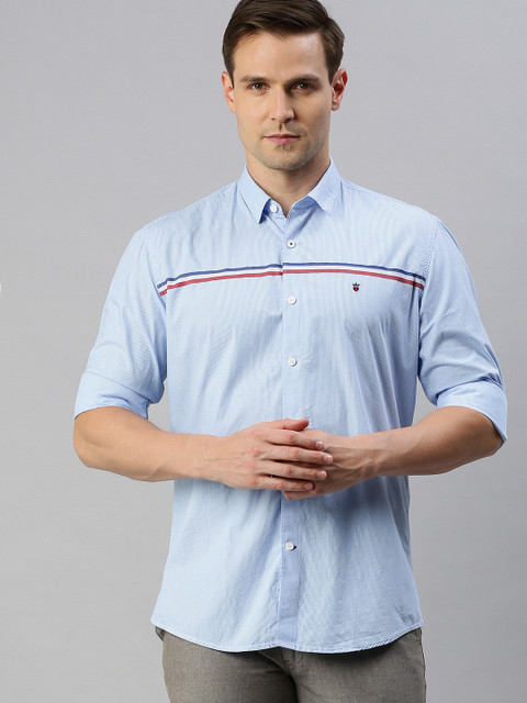 

Louis Philippe Sport Men Blue & White Slim Fit Checked Casual Cotton Shirt
