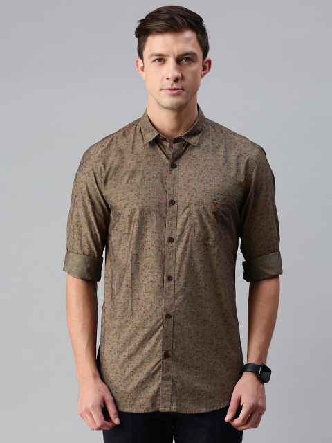 

Louis Philippe Sport Men Brown Super Slim Fit Floral Printed Casual Shirt