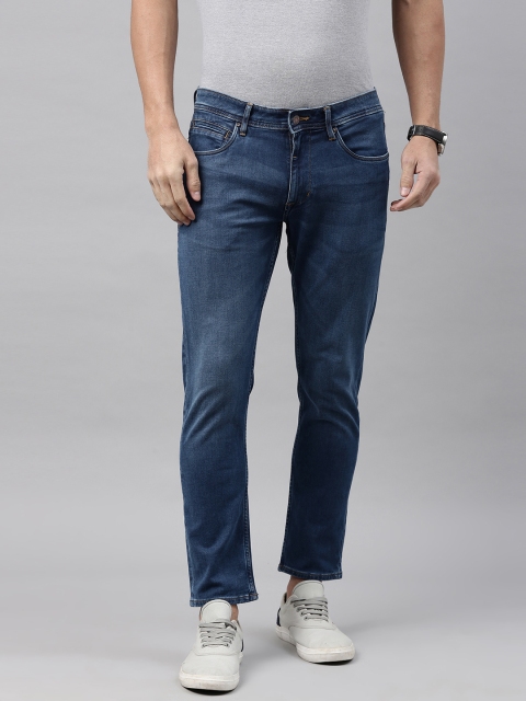 

Louis Philippe Jeans Men Navy Blue Regular Smart Fit Mid-Rise Clean Look Jeans
