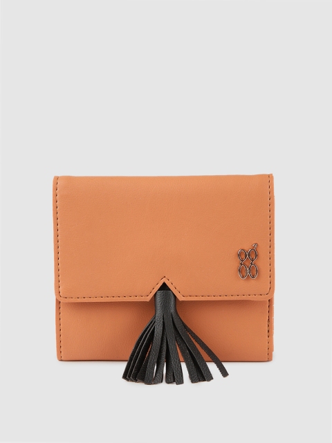 

Baggit Women Beige Solid Three Fold Wallet