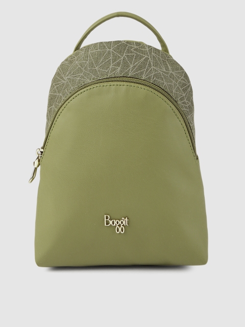 

Baggit Women Green Solid GRANITO AUPLIN Backpack