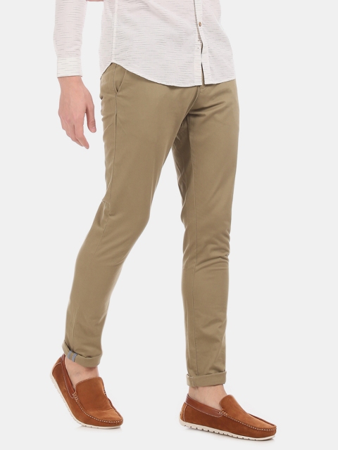 

True Blue Men Khaki Slim Fit Solid Chinos