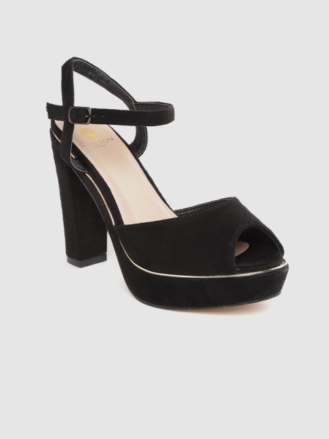 

Carlton London Women Black Solid Peep-Toes