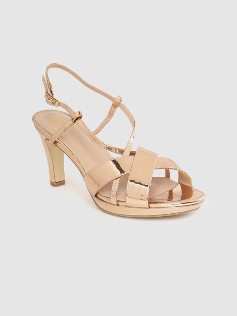 

Carlton London Women Rose Gold-Toned Solid Slim Heels