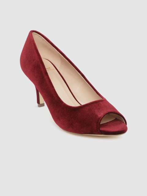 

Carlton London Women Maroon Solid Peep Toes