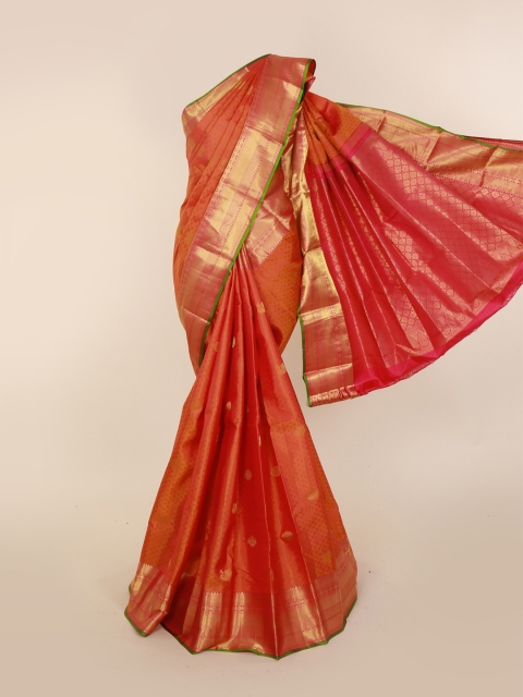 

Pothys Orange Pure Silk Woven Design Kanjeevaram Saree
