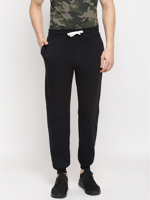 

SPARROWHAWK Men Black Solid Pure Cotton Joggers