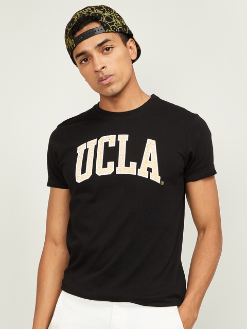 

UCLA Men Black Printed Round Neck T-shirt