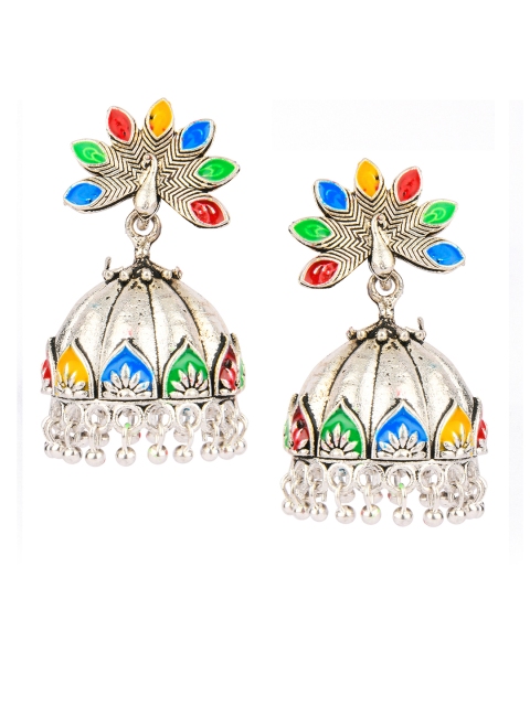 

DESI COLOUR Multicoloured Dome Shaped Jhumkas, Multi
