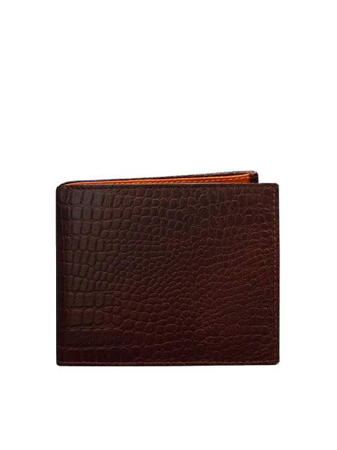 

DR. HENRY Men Tan & Tan Textured Two Fold Wallet