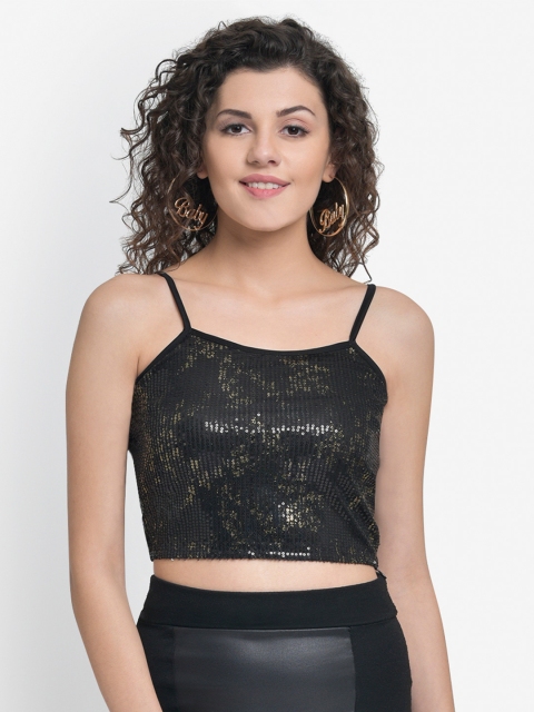 

Martini Women Black Sequin Embellished Top