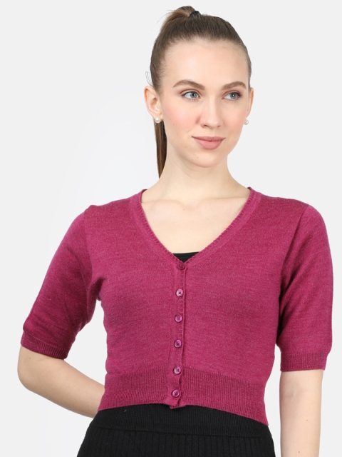 

Monte Carlo Women Pink Solid Wool Sweater Vest
