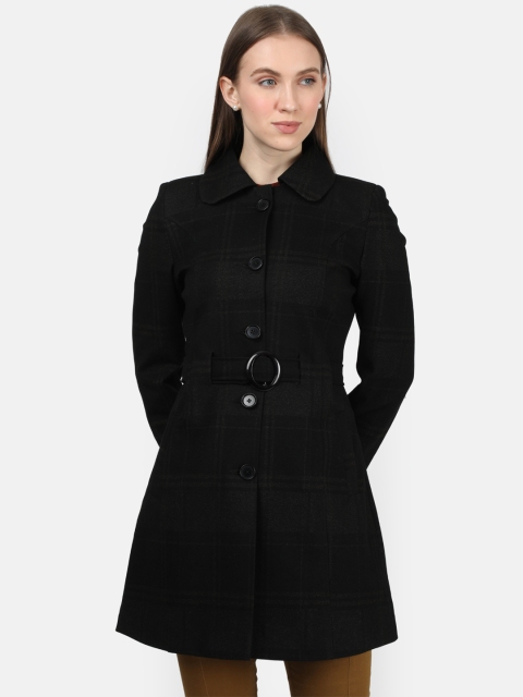 

Monte Carlo Black Checked Trench Coat